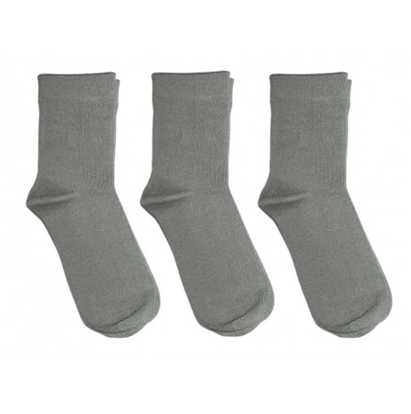 3 Pack Bamboo School Socks Gray