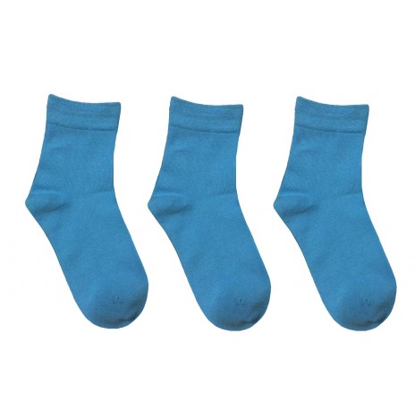 3 Pack Bamboo School Socks Light Blue
