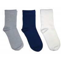 3 Pack Bamboo School Socks 3 Colours