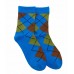 Kids Bamboo Argyle Blue