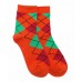 Kids Bamboo Argyle Orange