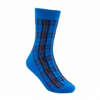 Kids Bamboo Tartan Blue