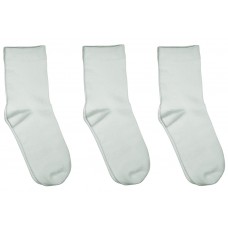 3 Pack Bamboo School Socks White